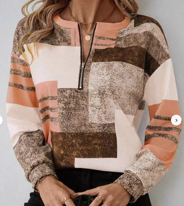 STACEY | Half | Zip Sweater - Pink