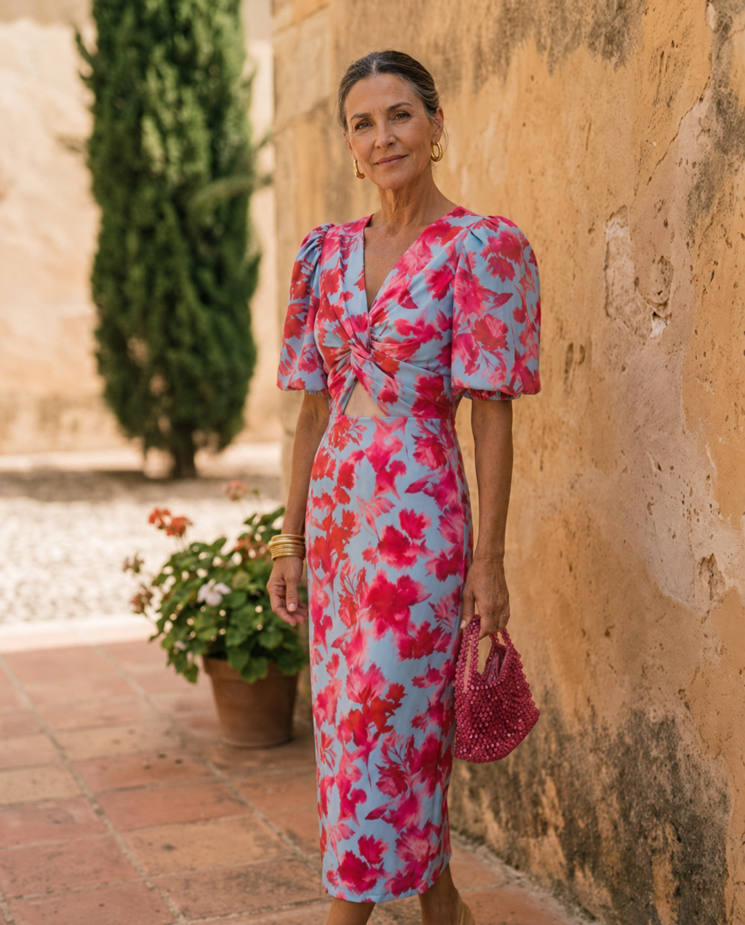 Wanda | Timeless Puff Sleeve Midi Dress