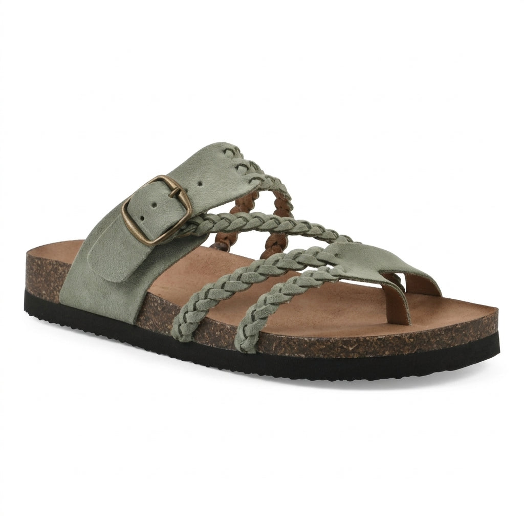 Fernanda | Braided Cork Sandals, Orthotic Cushioning and All-Day Comfort