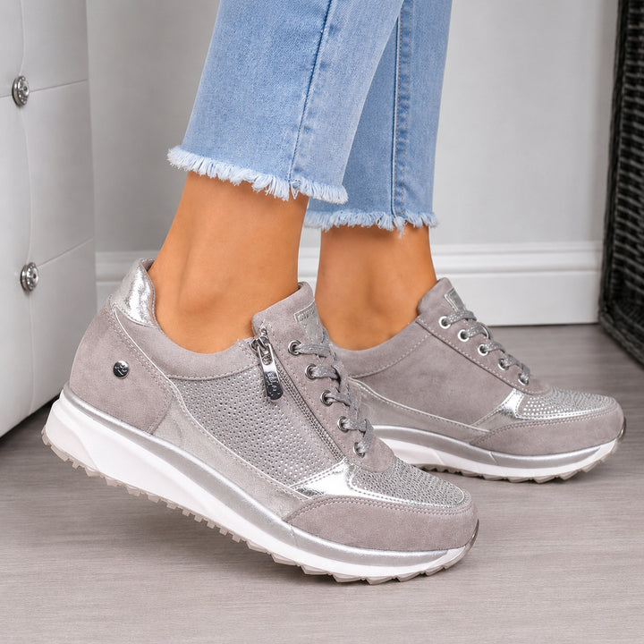 Noor | Women's Orthopaedic Wedge Sneakers with Zip
