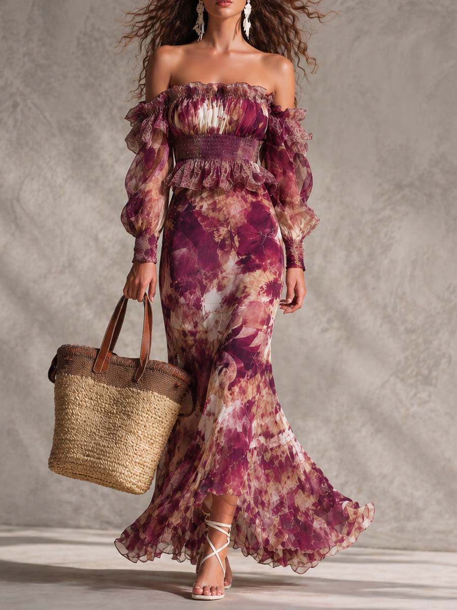 Rosine | Maxi Pink Floral Dress - Helen & Olivia Manhattan