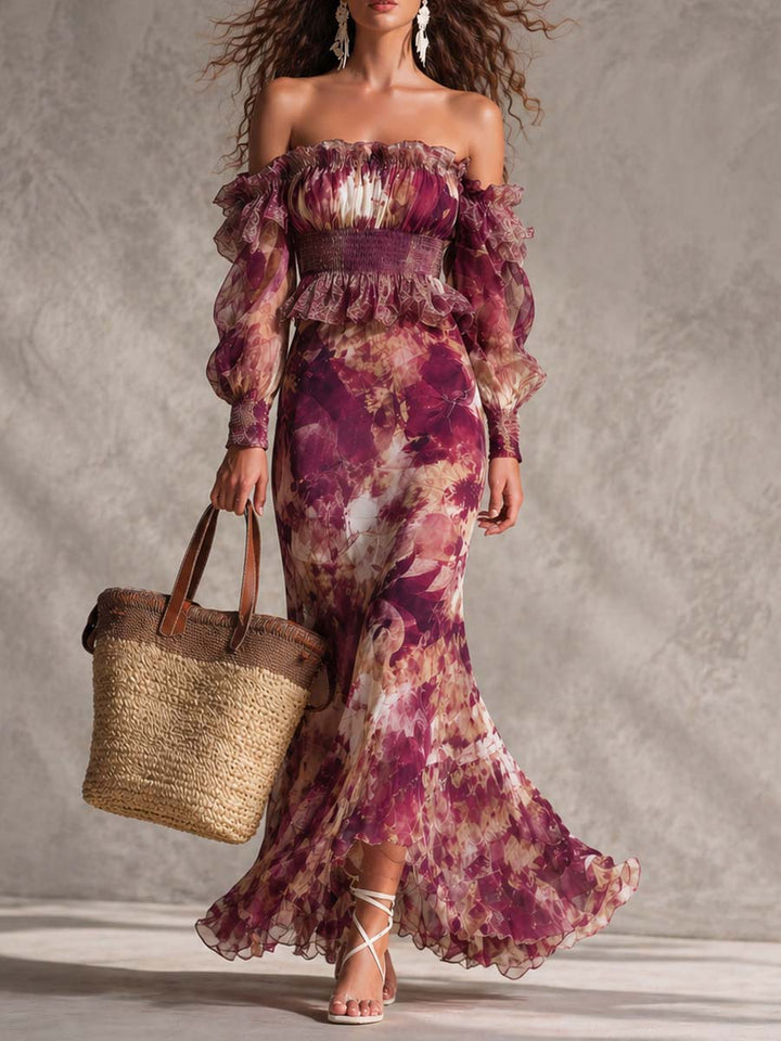 Rosine | Maxi Pink Floral Dress - Helen & Olivia Manhattan