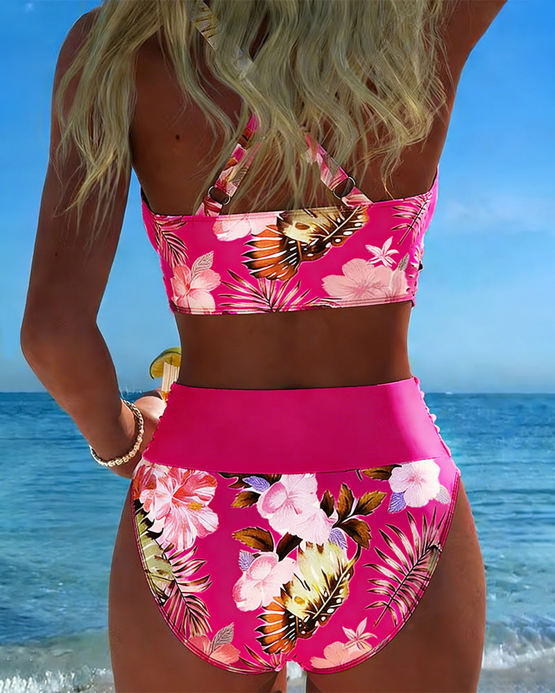 Jolina | Bikini Floral a Contrasto