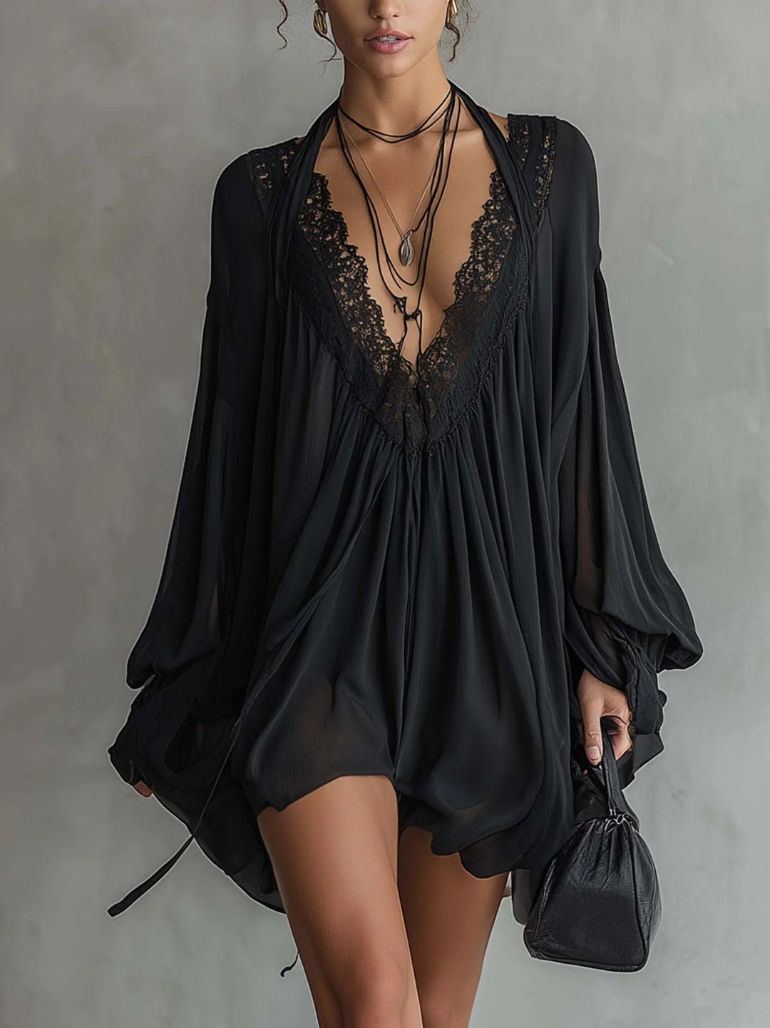 Cassandre | Mini Black Dress - Helen & Olivia Manhattan
