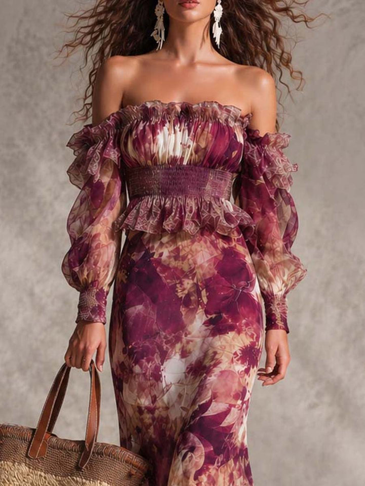 Rosine | Maxi Pink Floral Dress - Helen & Olivia Manhattan