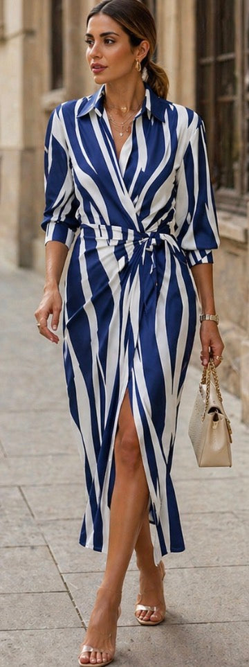 Printed Wrap Dress