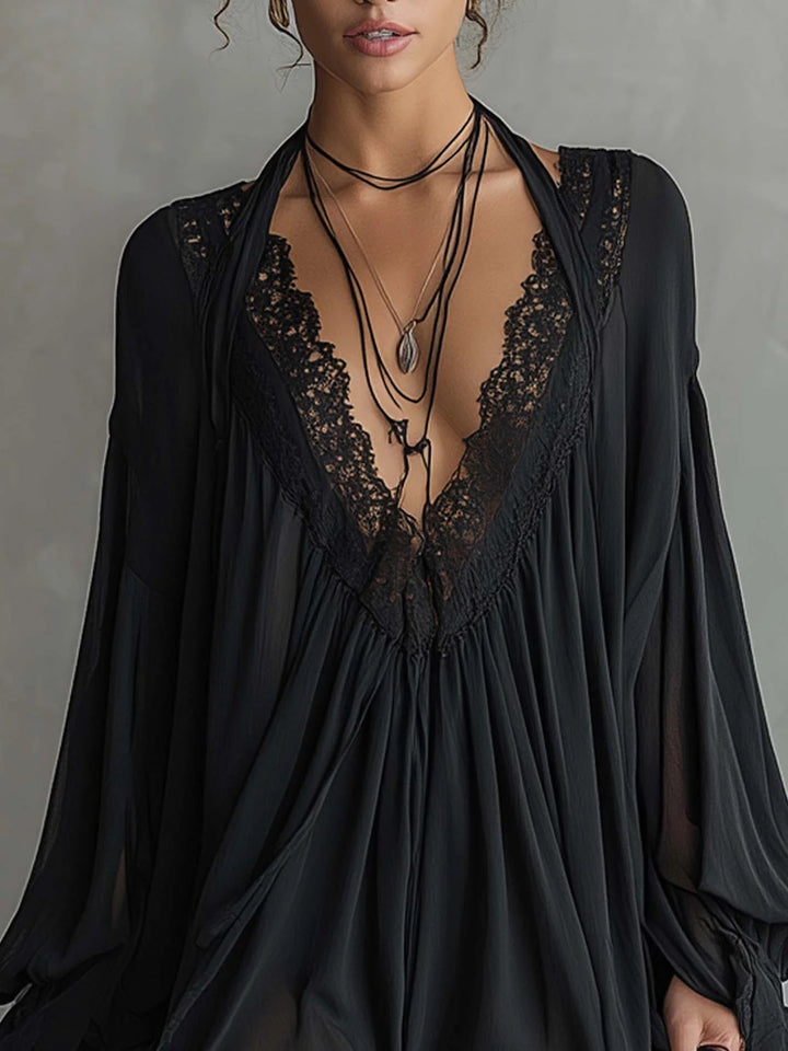 Cassandre | Mini Black Dress - Helen & Olivia Manhattan