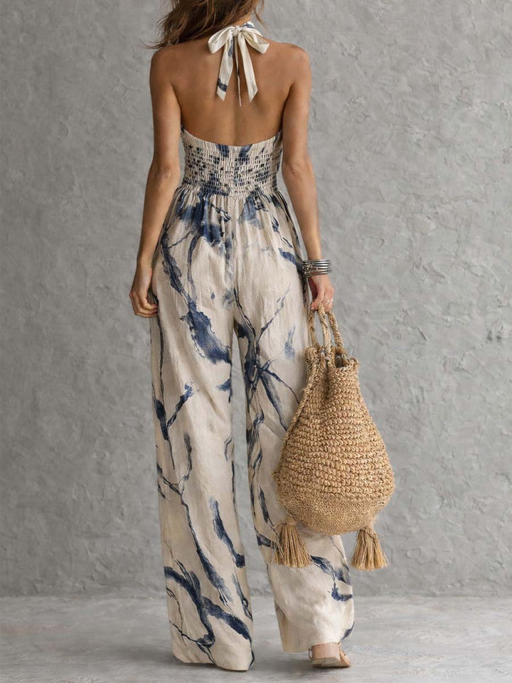 Inkessa | Halter Ink Stampa Jumpsuit