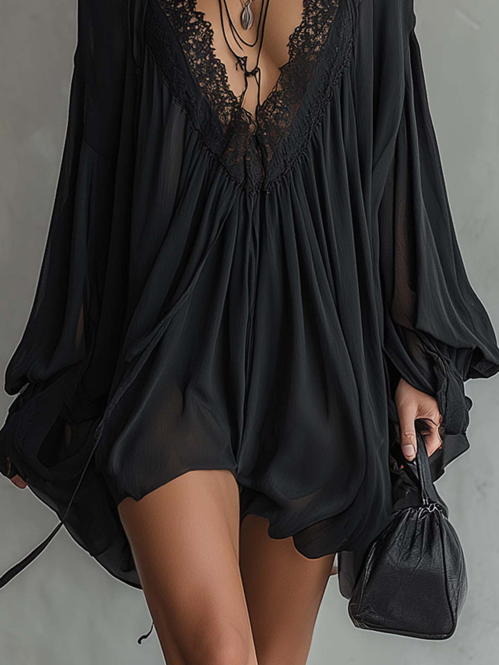Cassandre | Mini Black Dress - Helen & Olivia Manhattan