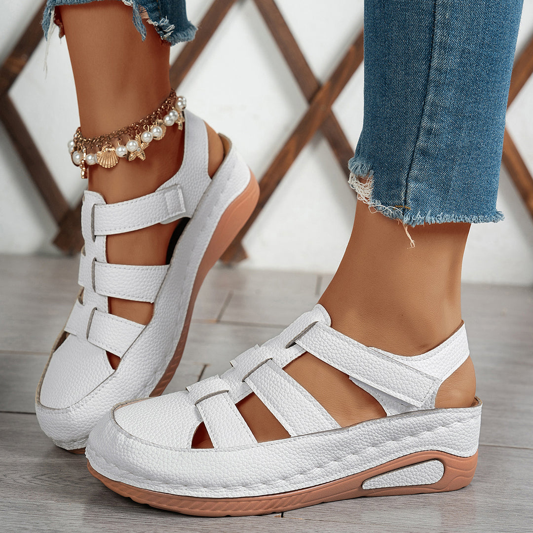 Xiomara | Women's Stylish Comfortable Leather Wedge Sandals