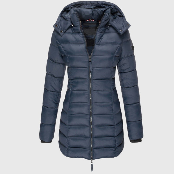 Elise | Long down jacket - Blue