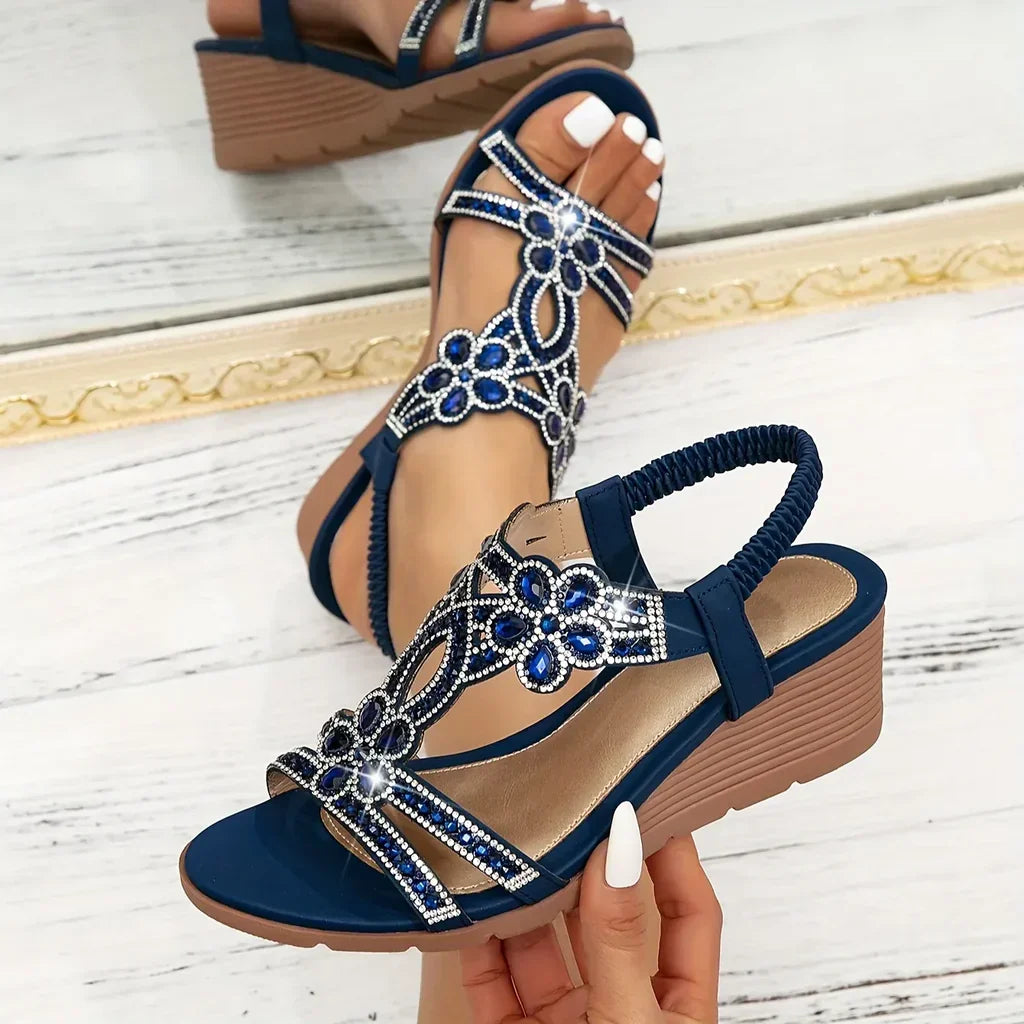 Orthopedic Wedge Sandals - Blue