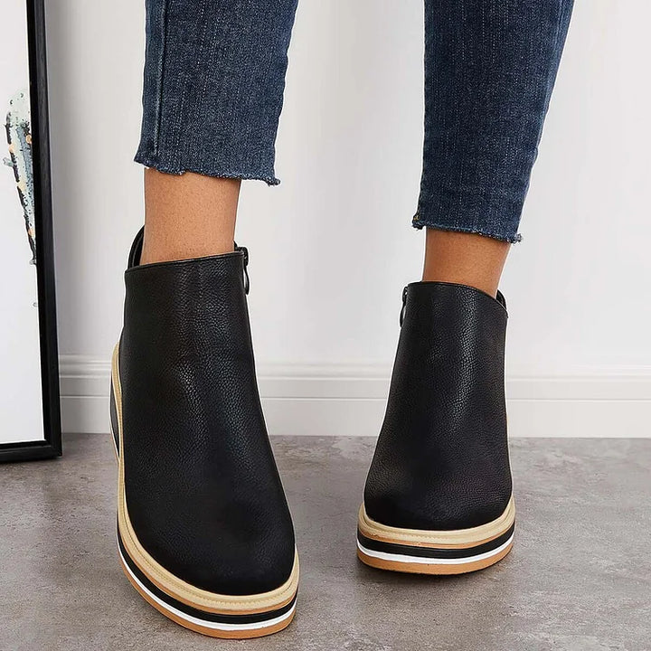 Marilena | Vegan Leather Ankle Boots - Helen & Olivia Manhattan