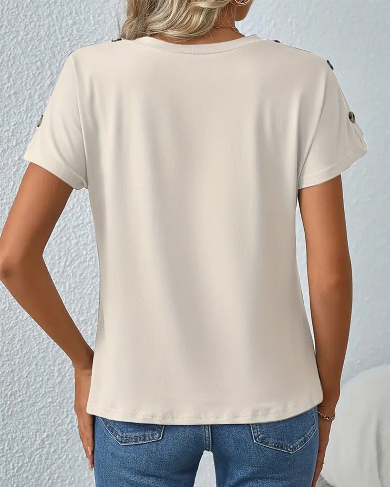 Paula | Floral Colorblock Tee
