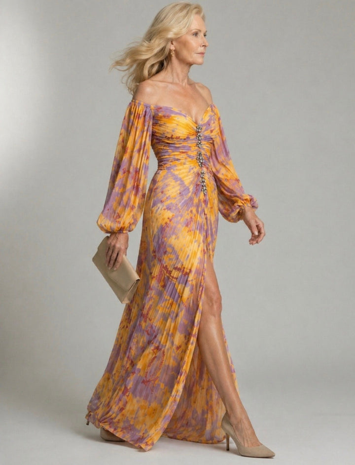 Elegant Dress with V-Neck
