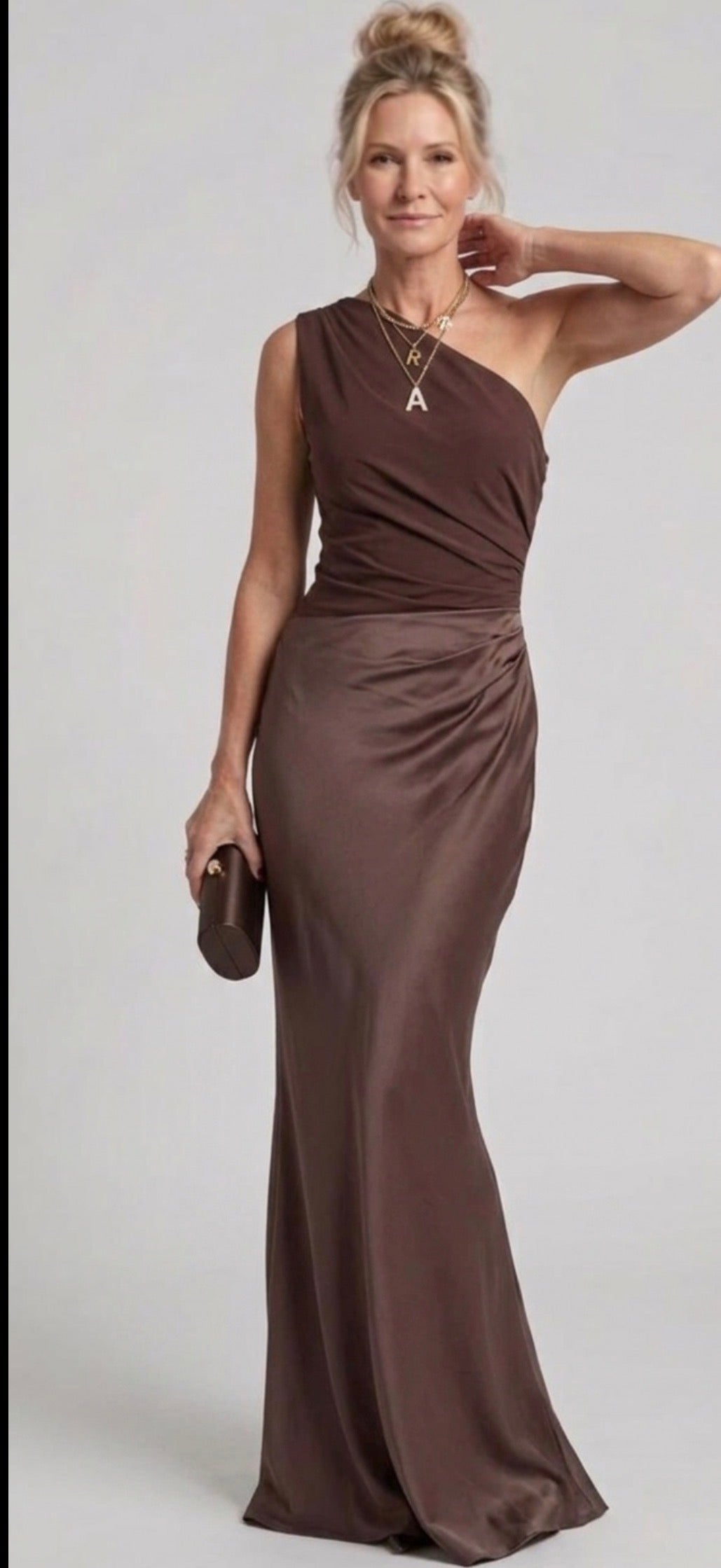 Maxi Dress with a Guilt in Satin
