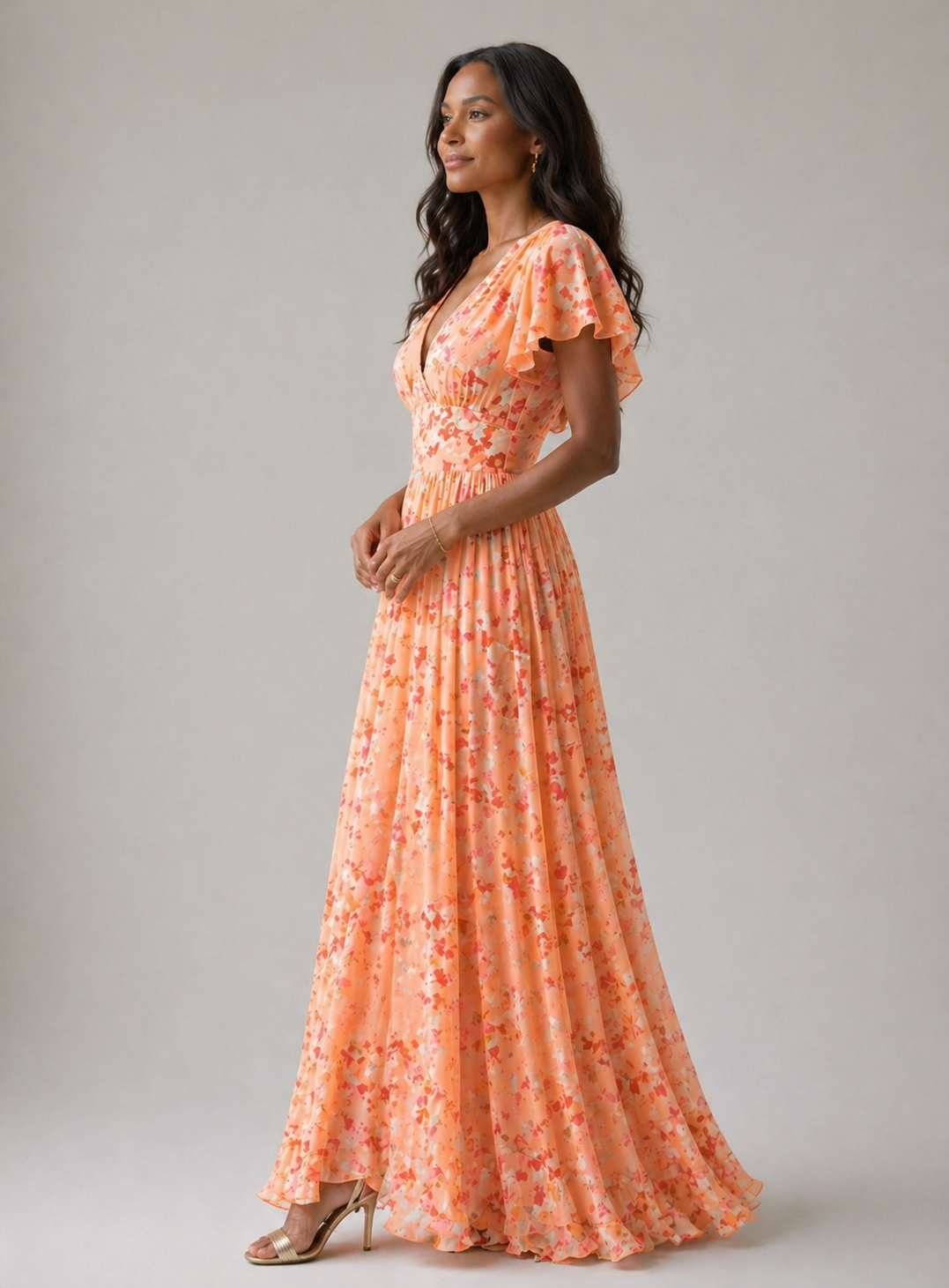 Glamorous dress that covers the belly
