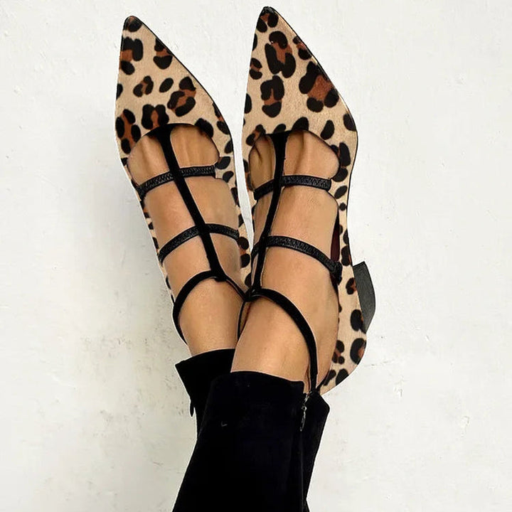 Bridget | Scarpe con tacco e cinturino leopardato