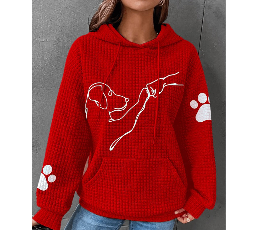 LAYLA | Furry Friend Hoodie - Red