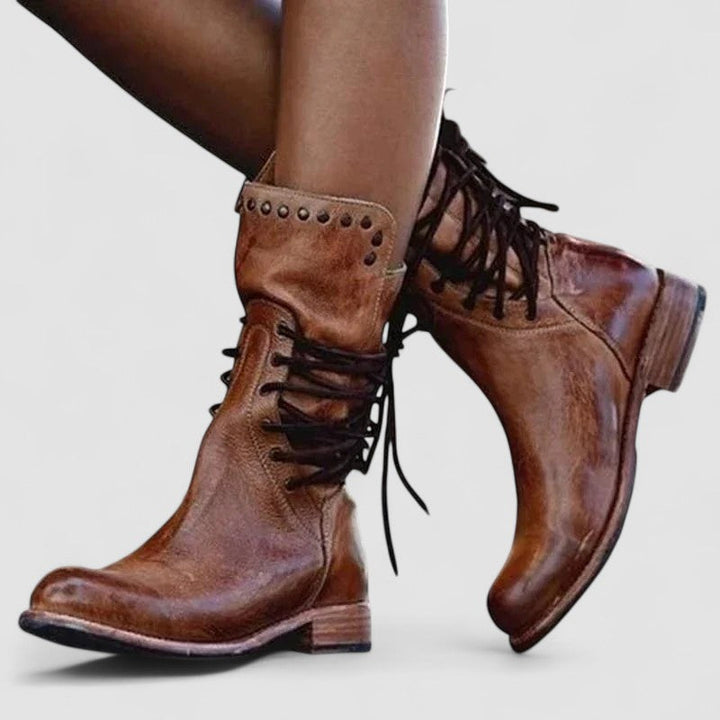 Silvia | Suede Western Boots - Helen & Olivia Manhattan