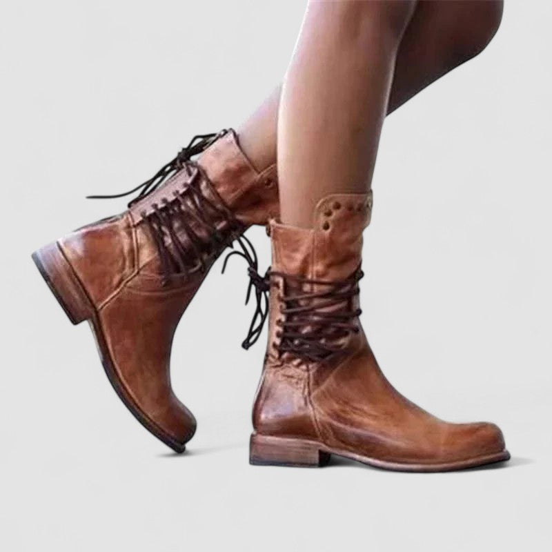Silvia | Suede Western Boots - Helen & Olivia Manhattan