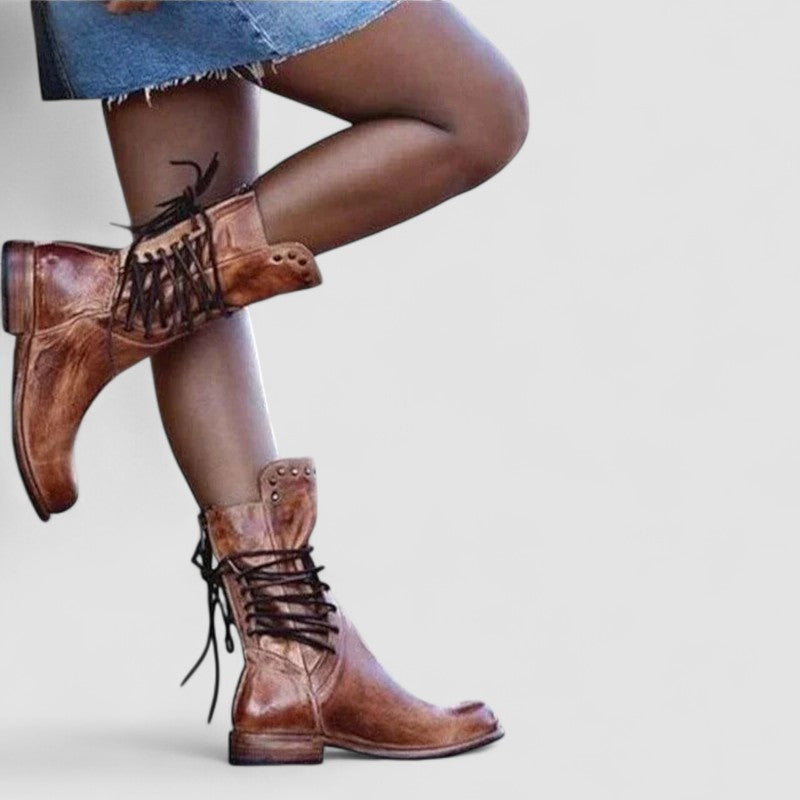 Silvia | Suede Western Boots - Helen & Olivia Manhattan