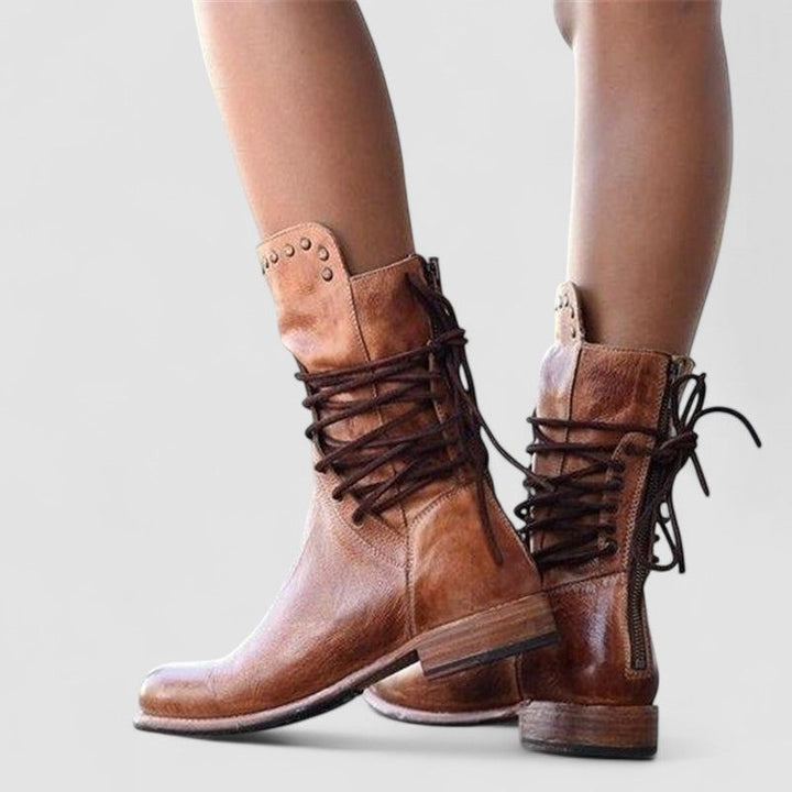 Silvia | Suede Western Boots - Helen & Olivia Manhattan