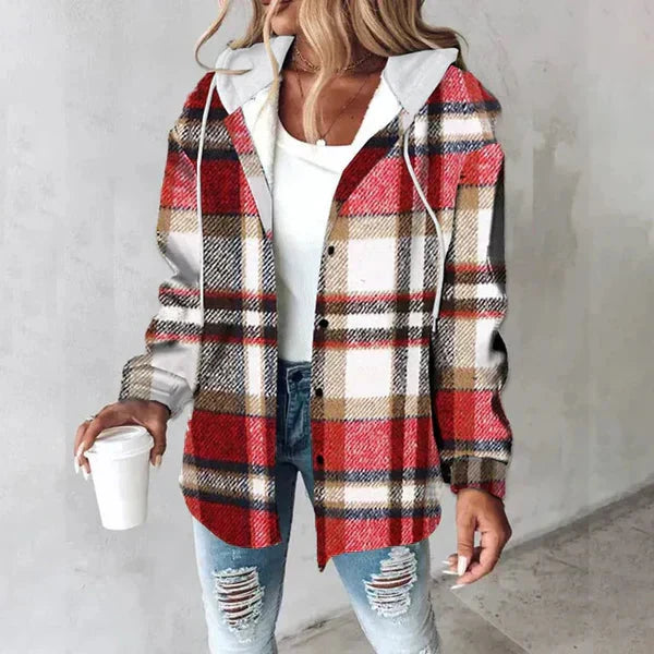 Carys | Caldo Cosy Hooded Check Jacket