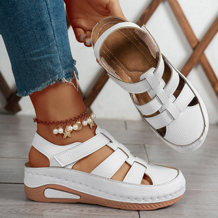 Xiomara | Women's Stylish Comfortable Leather Wedge Sandals