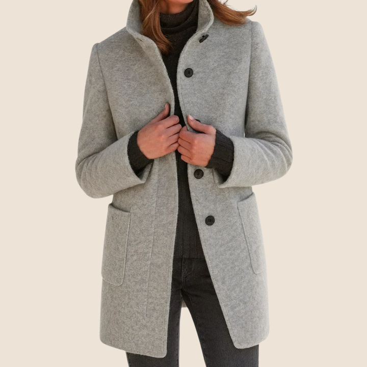 Eleonora | Midi Wool Coat - Grey