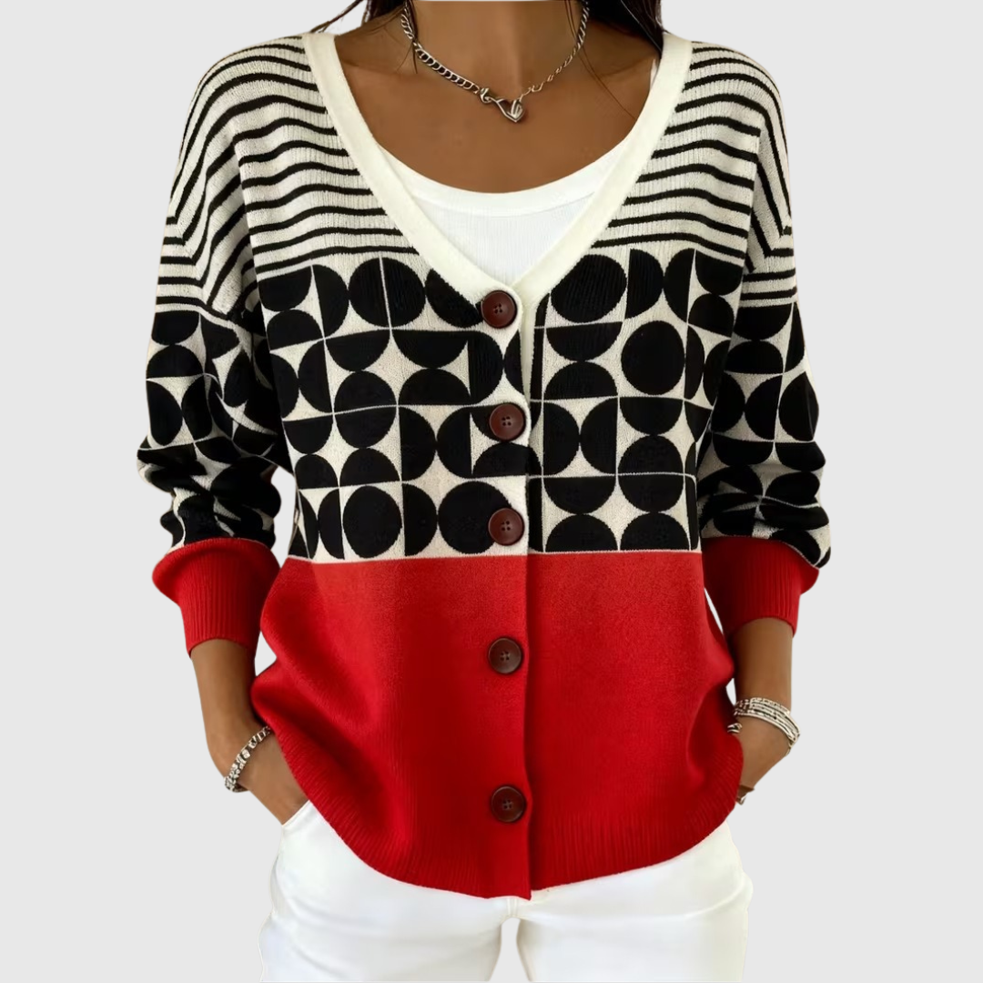 Matilde | Button-Front Knit Cardigan - Helen & Olivia Manhattan