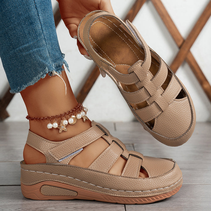 Xiomara | Women's Stylish Comfortable Leather Wedge Sandals
