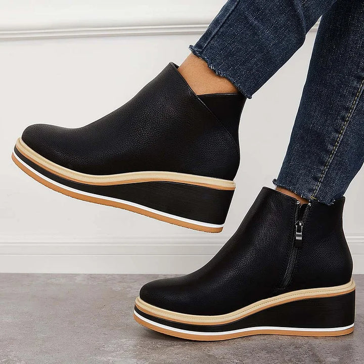 Marilena | Vegan Leather Ankle Boots - Helen & Olivia Manhattan