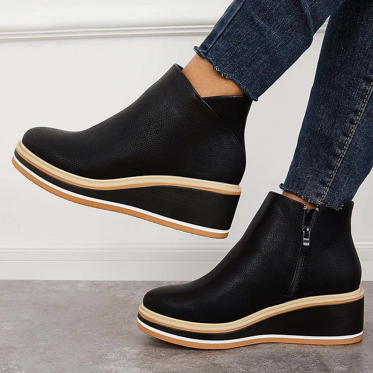 Marilena | Vegan Leather Ankle Boots - Helen & Olivia Manhattan