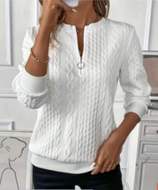 EMMA | Quarter-Zip Sweater - Black