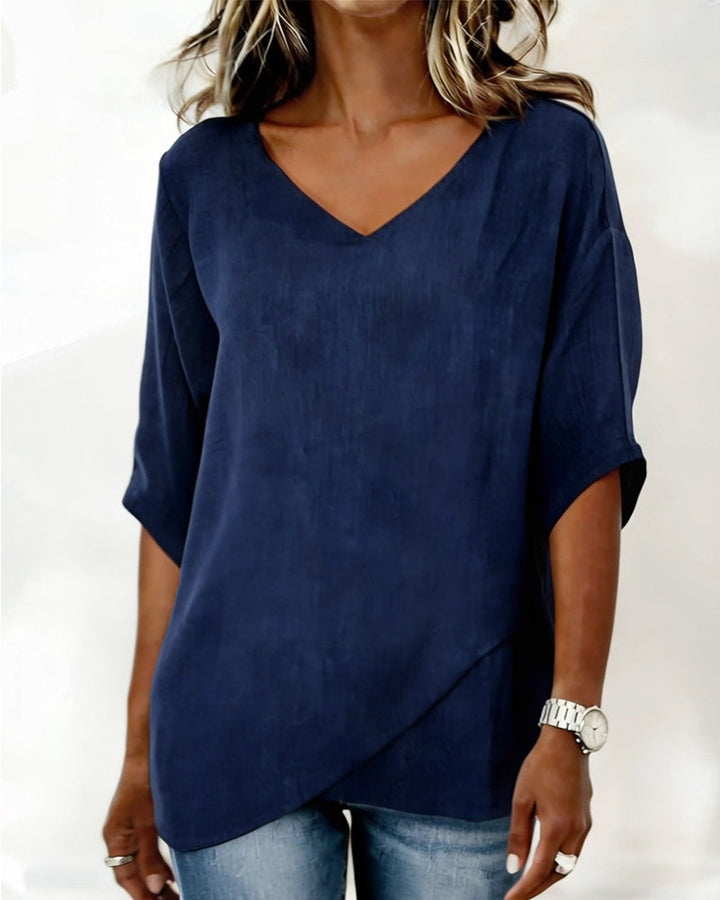 Women | Irregular V-Neck Top