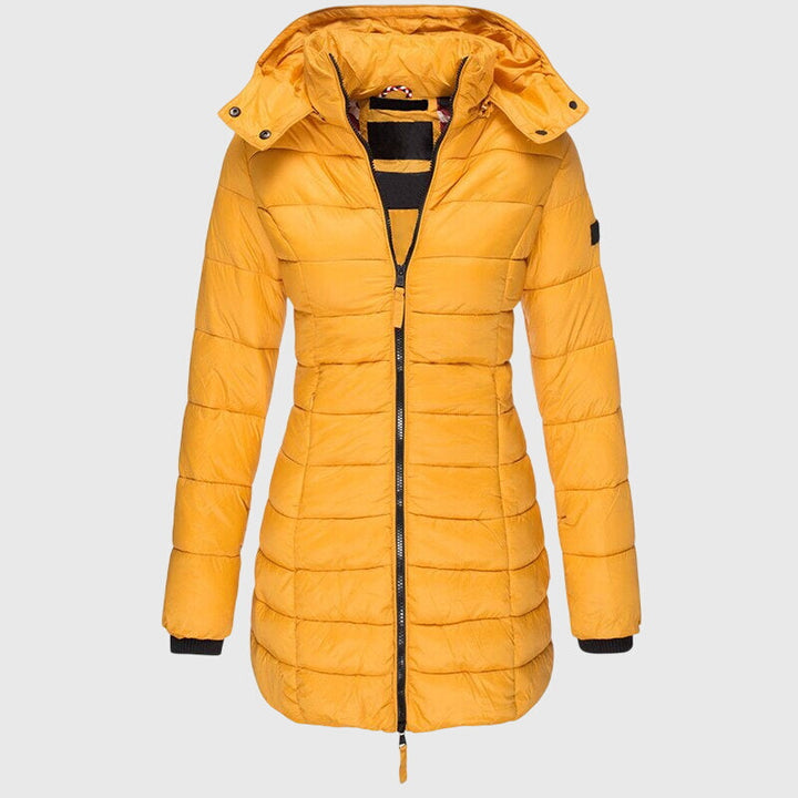 Elise | Long down jacket - Yellow