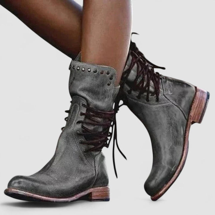 Silvia | Suede Western Boots - Helen & Olivia Manhattan