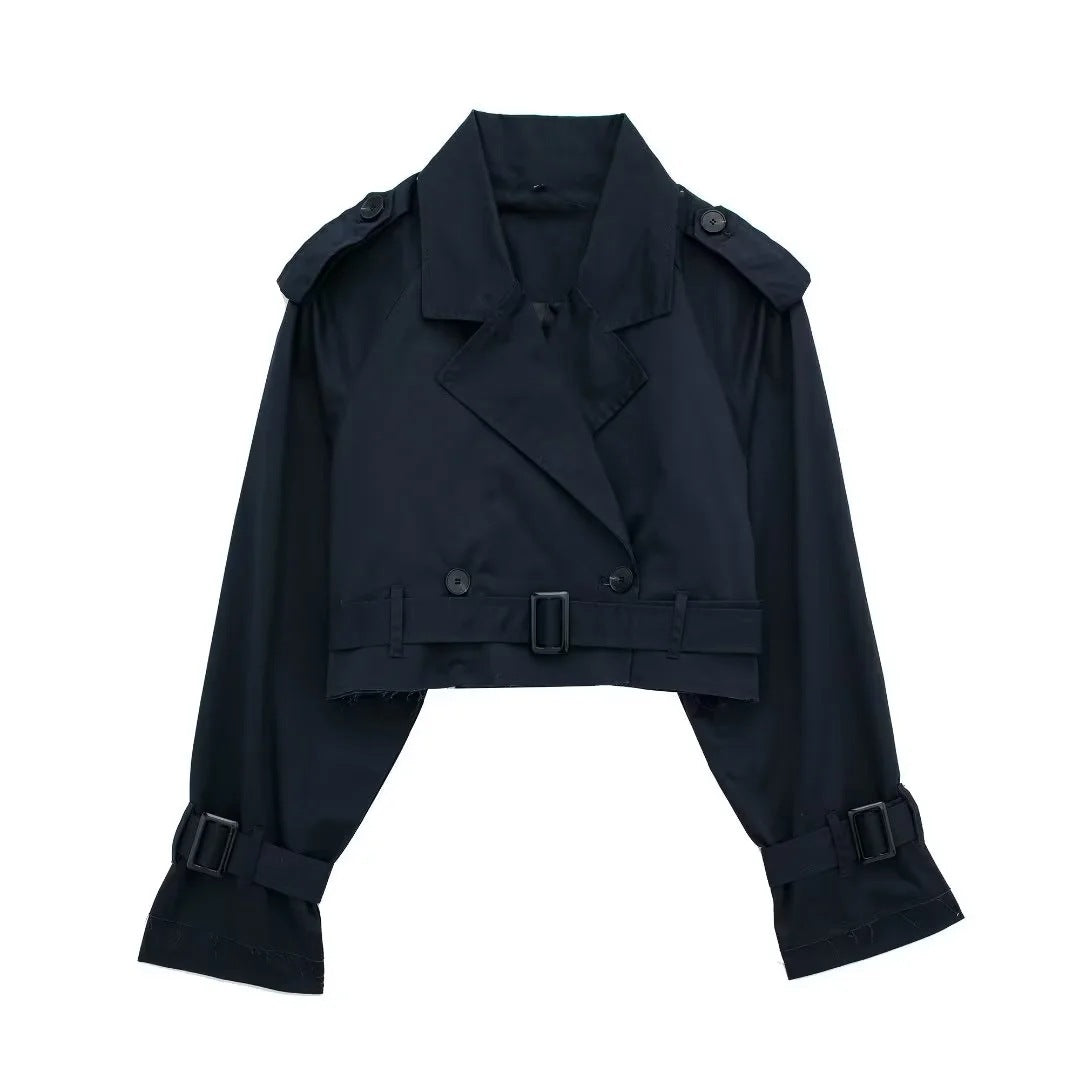 Geesje | Stylish Short Trench Coat for Every Season - 