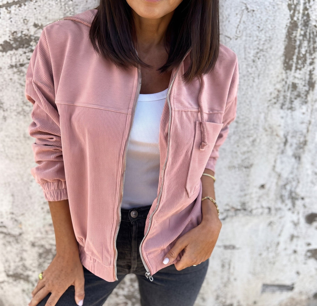 Lily Comfortable Everyday Zip | Up Jacket - Pink