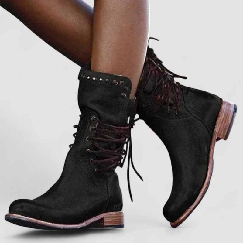 Silvia | Suede Western Boots - Helen & Olivia Manhattan