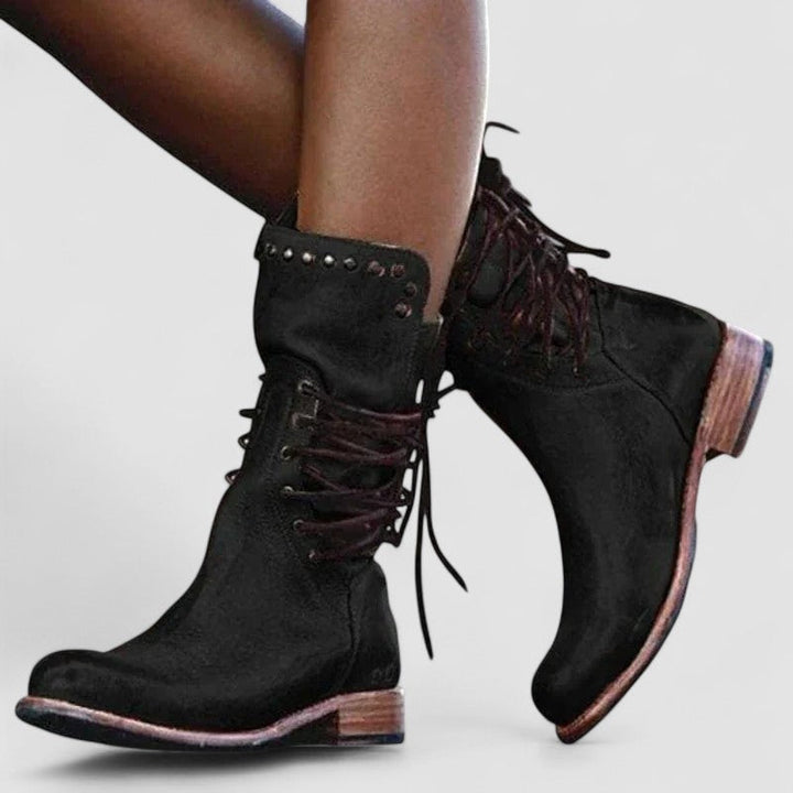 Silvia | Suede Western Boots - Helen & Olivia Manhattan