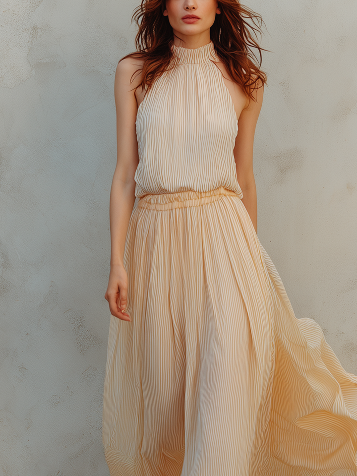 Xanthe | Panna Yellow a Righe Halter Top e