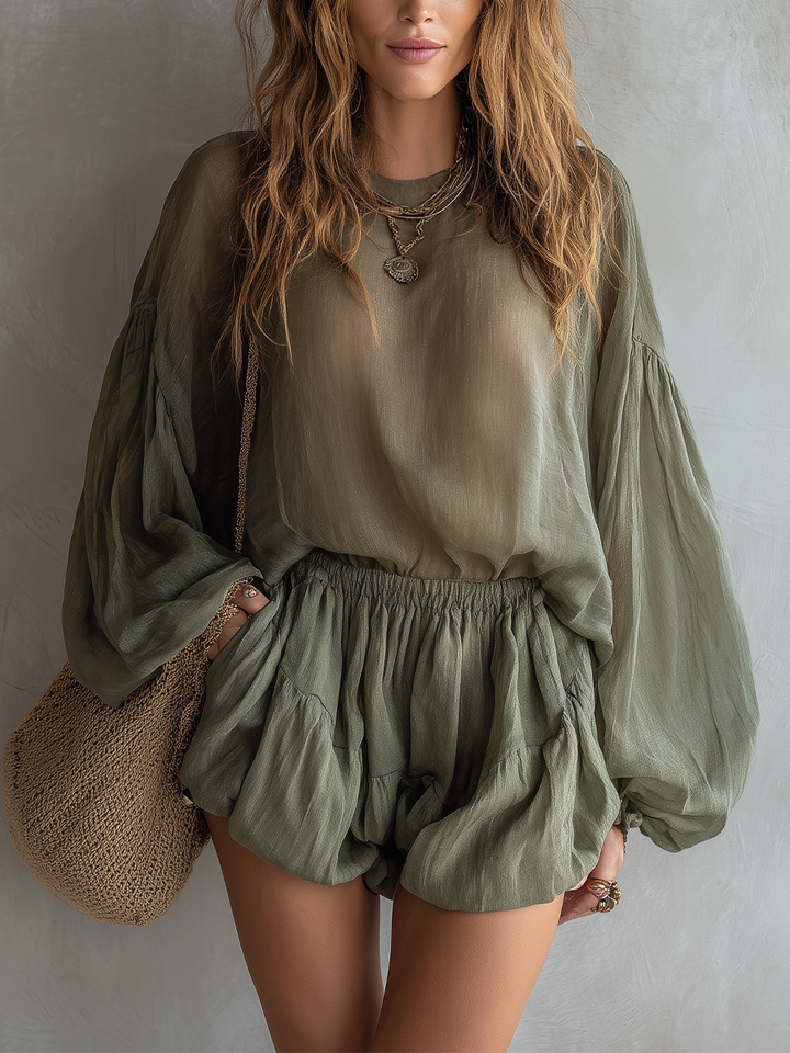 Mia | Completo Corto Boho a Palloncino