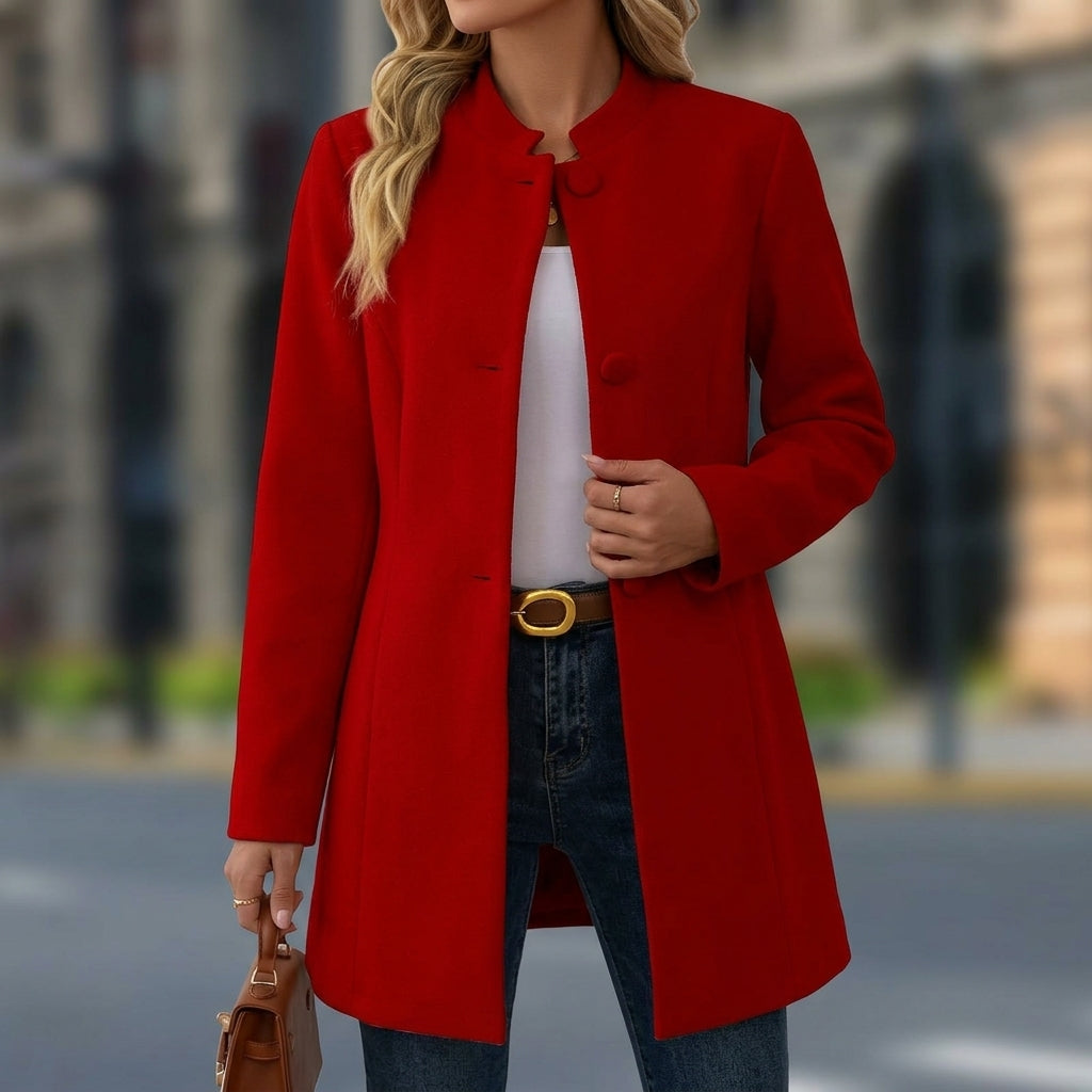 Vittoria | Cosy Fleece Cardigan - Red