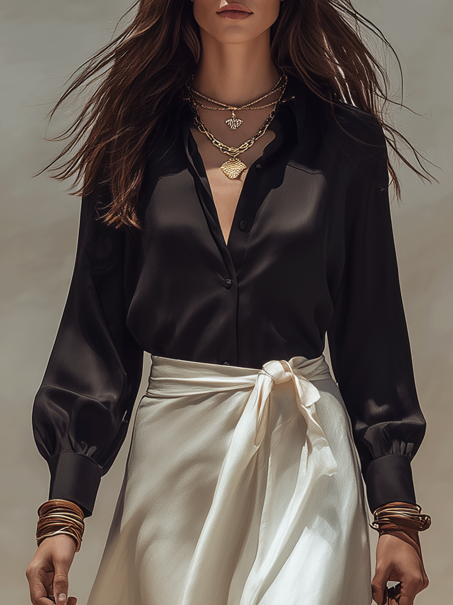 Cora | Simple Chic Raso Blouse & Wrap