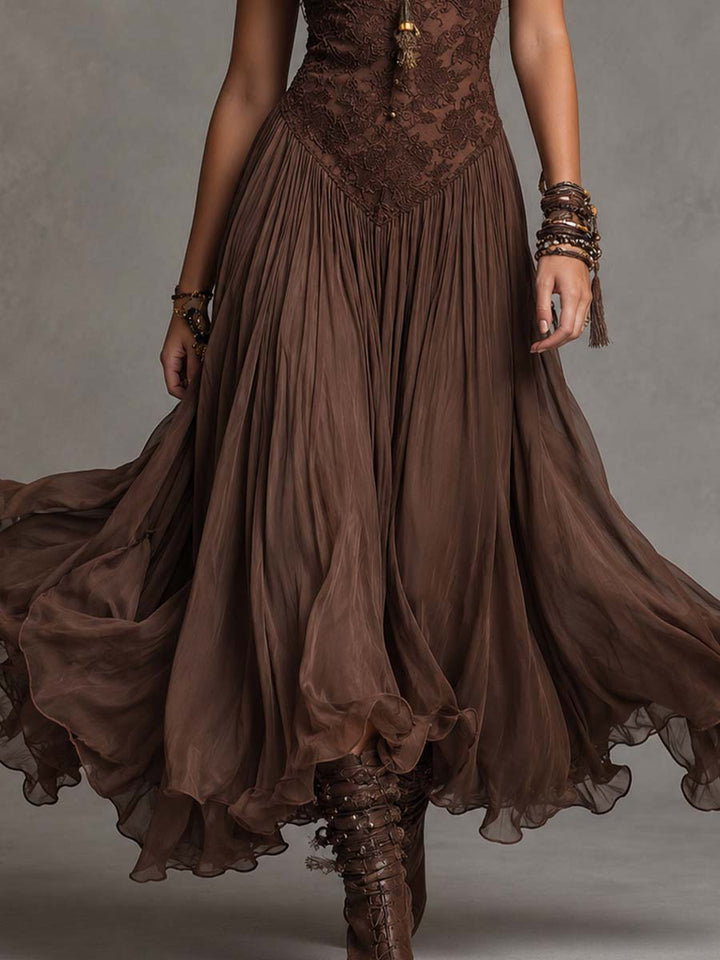 Olivia | Lace Corset Maxi Dress for Women