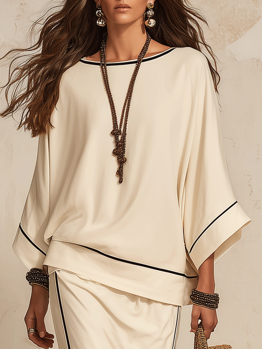 Margaret | Linen Comfortable Side-Slit Beige Maxi Skirt