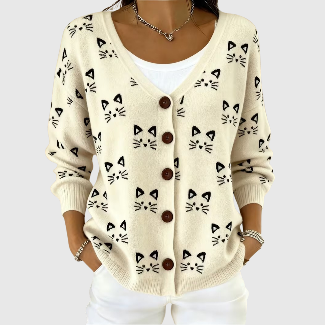 Adele | Button-Front Knit Cardigan - Helen & Olivia Manhattan