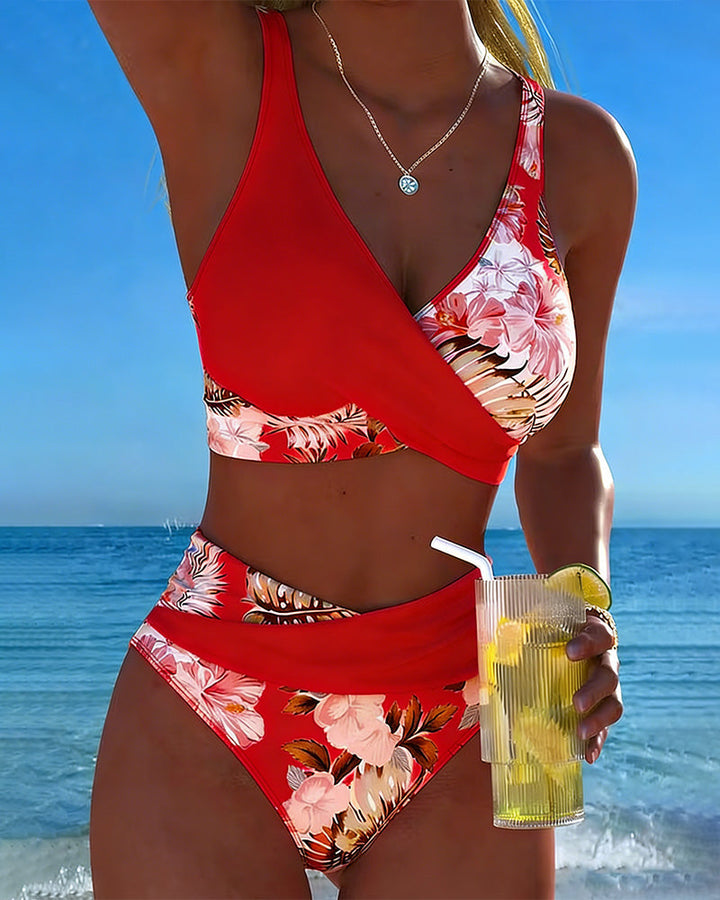 Jolina | Bikini Floral a Contrasto